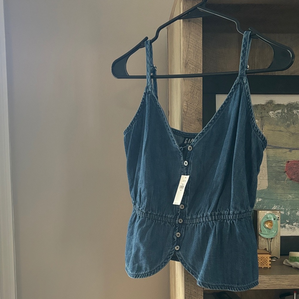 GAP Indigo Denim Button-Front Camisole